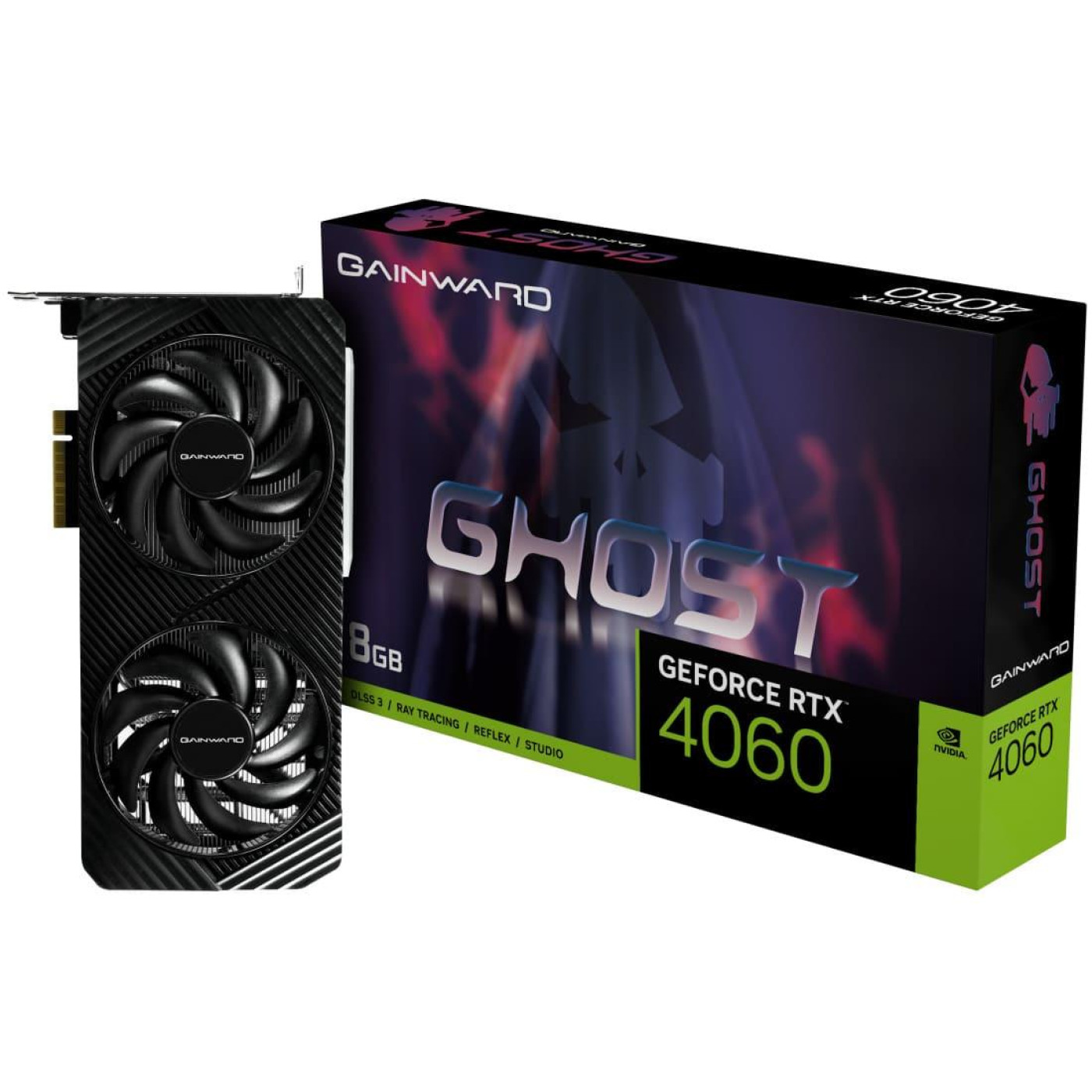 Відеокарта Gainward RTX 4060 8GB Ghost (NE64060019P1-1070B) (GDDR6, 128 bit, PCI-E 4.0 x8)