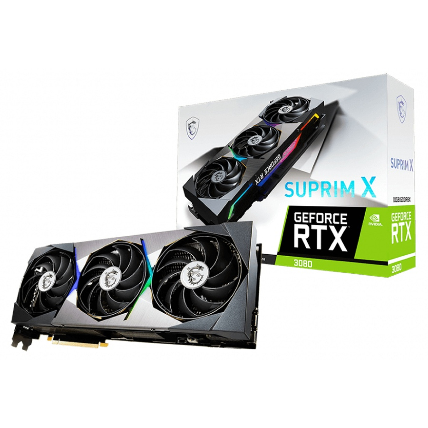 Видеокарта MSI RTX 3080 10Gb Suprim X (GeForce RTX 3080 SUPRIM X 10G) (GDDR6X, 320 bit, PCI-E 4.0 x16) Б/у,U1