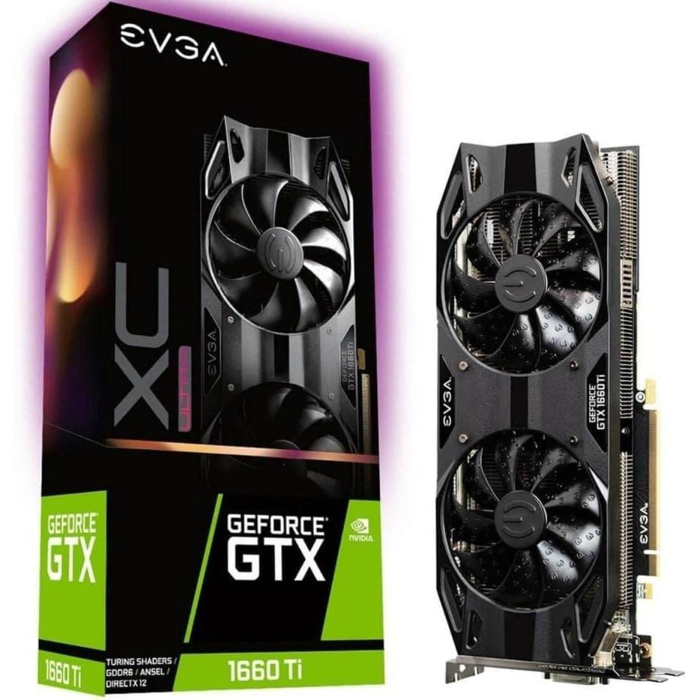 Видеокарта EVGA GTX 1660Ti XC Ultra GAMING 6GB (06G-P4-1267-KR) (GDDR6, 192 bit, PCI-E v3.0) Б/у