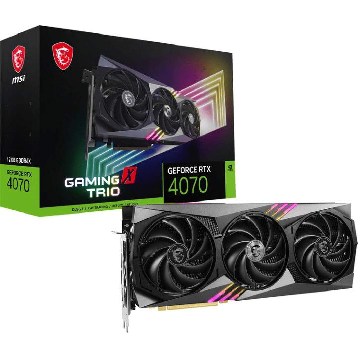 Видеокарта MSI RTX 4070 12GB Gaming X Trio (GeForce RTX 4070 GAMING X TRIO 12G) (GDDR6X, 192 bit, PCI-E v4.0 x16) FR