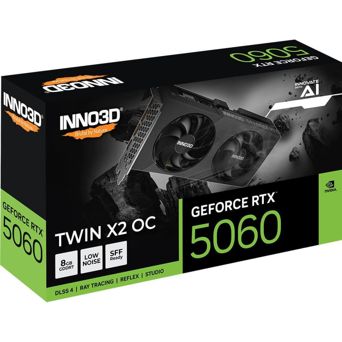 Видеокарта Inno3D RTX 5060 8GbTWIN X2 OC V2 (N50602-08D7X-195071N) (GDDR7, 128 bit, PCI-E v5.0 x16)