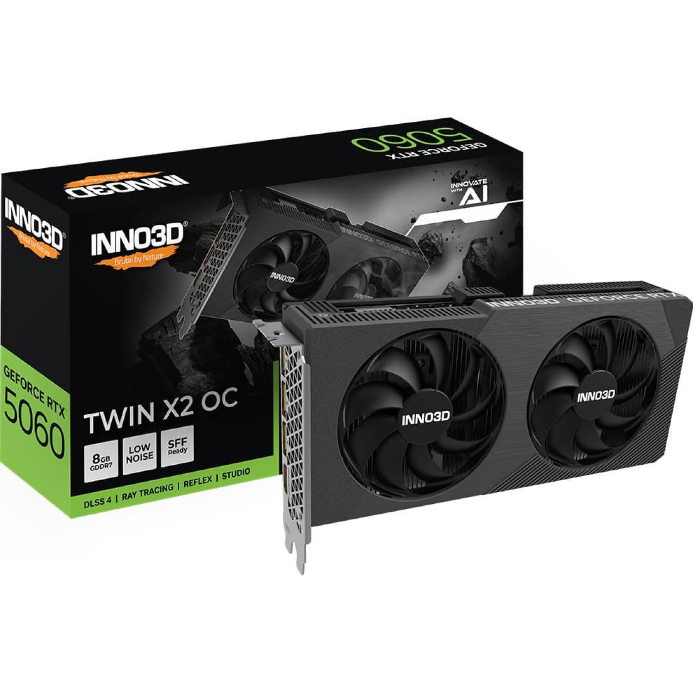 Видеокарта Inno3D RTX 5060 8GbTWIN X2 OC V2 (N50602-08D7X-195071N) (GDDR7, 128 bit, PCI-E v5.0 x16)