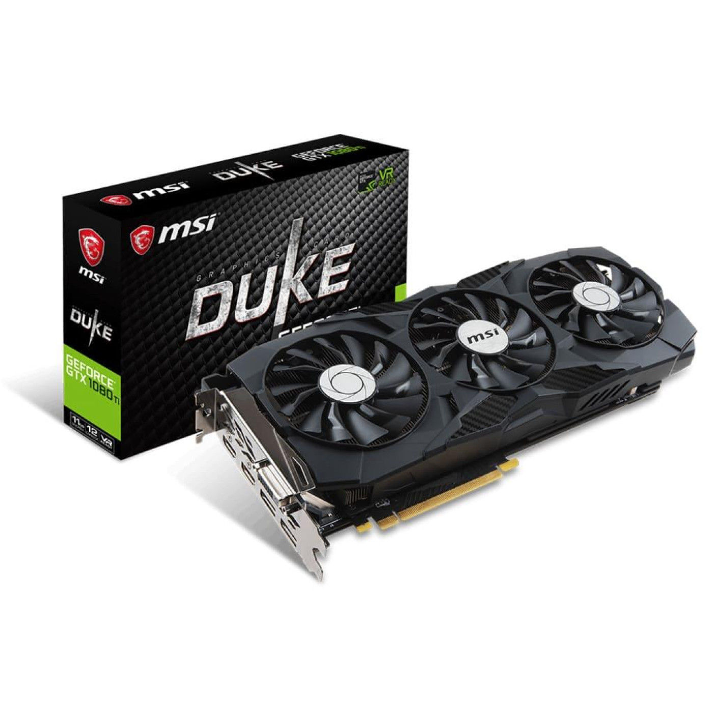 Відеокарта MSI GTX 1080Ti 11Gb DUKE OC (GTX 1080 TI DUKE 11G OC) (GDDR5X, 352 bit, PCI-E 3.0 x16) Б/в