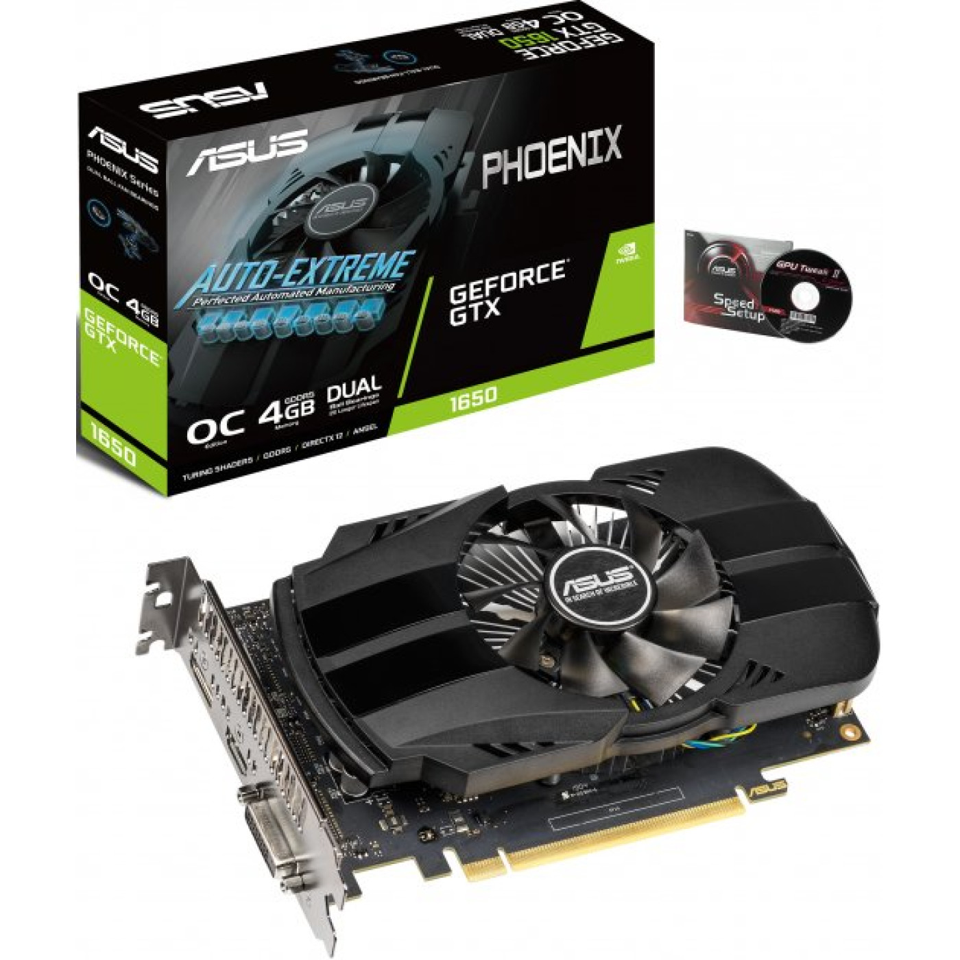 Видеокарта ASUS GTX 1650 4Gb Phoenix OC (PH-GTX1650-O4G) (GDDR5, 128 bit, PCI-E 3.0 x16) Б/у