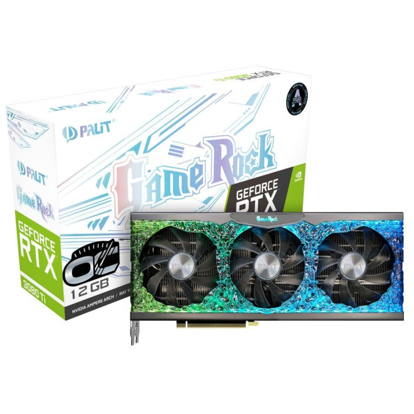 Відеокарта Palit RTX 3080Ti 12Gb GameRock OC (NED308TT19KB-1020G) (GDDR6X, 384 bit, PCI-E v4.0 x16) Б/в