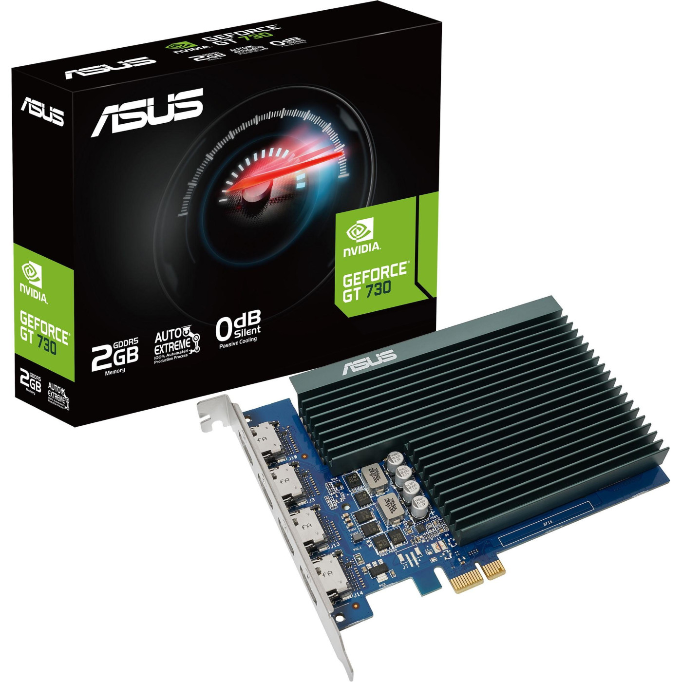 Відеокарта ASUS GT 730 2GB DDR5 (GT730-4H-SL-2GD5) (GDDR5, 64 bit, PCI-E 3.0 x16)