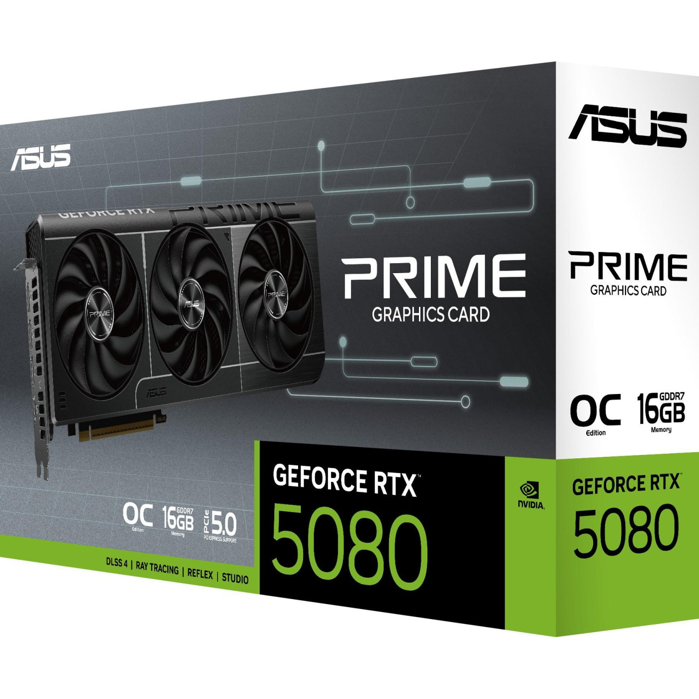 Видеокарта ASUS RTX 5080 16GB PRIME EVO OC (PRIME-RTX5080-O16G-EVO) (GDDR7, 256 bit, PCI-E v5.0 x16)