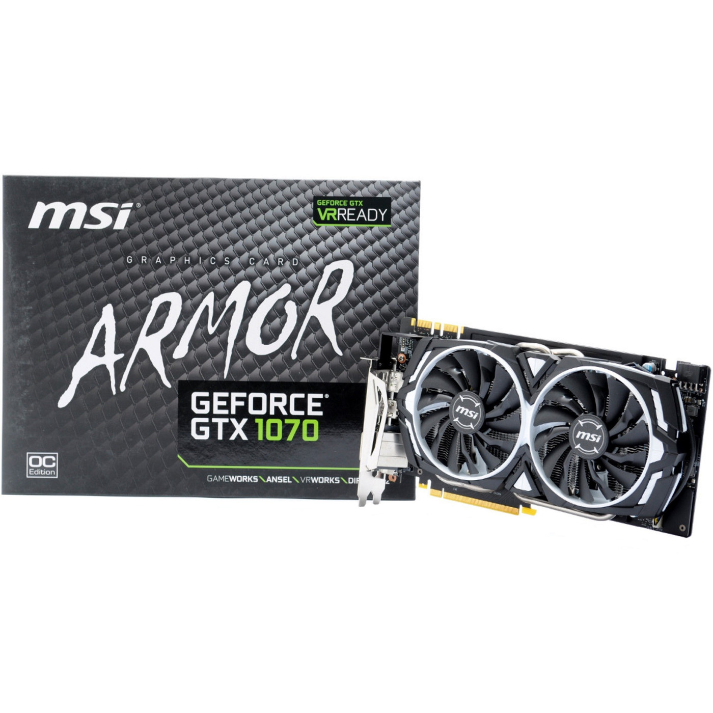 Відеокарта MSI GTX 1070 8Gb Armor OC (GTX 1070 ARMOR 8G OC) (GDDR5, 256 bit, PCI-E v3.0) Б/в