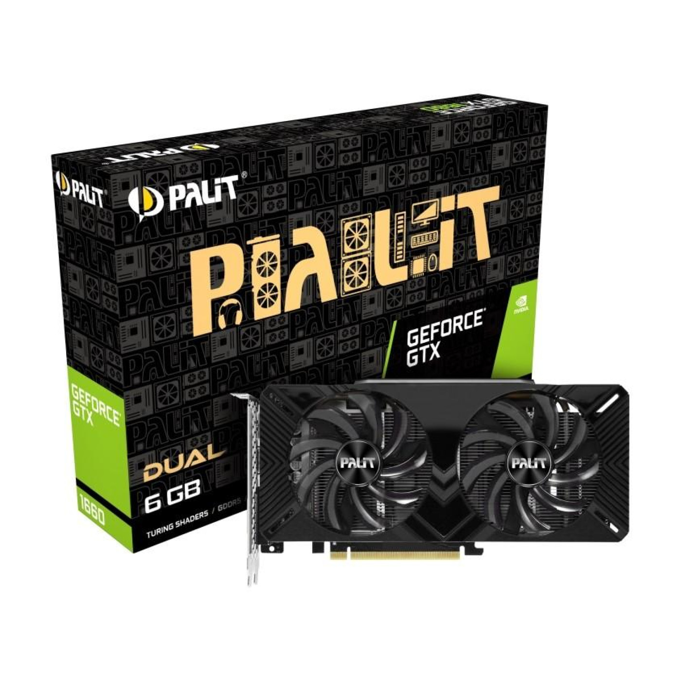 Видеокарта Palit GTX 1660 6Gb Dual (NE51660018J9-1161A) (GDDR6, 192 bit, PCI-E v3.0) Б/у