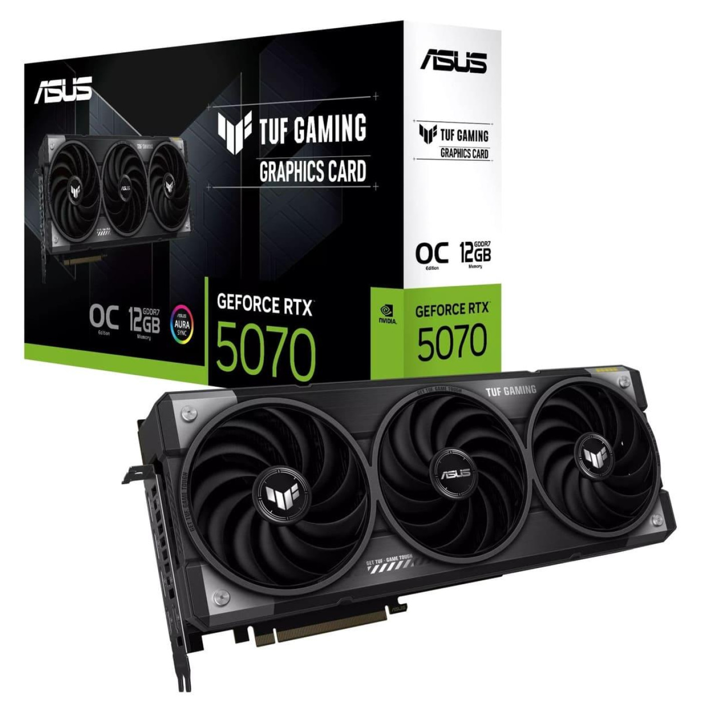 Видеокарта ASUS RTX 5070 12GB TUF Gaming OC (TUF-RTX5070-O12G-GAMING) (GDDR7, 192 bit, PCI-E v5.0 x16)
