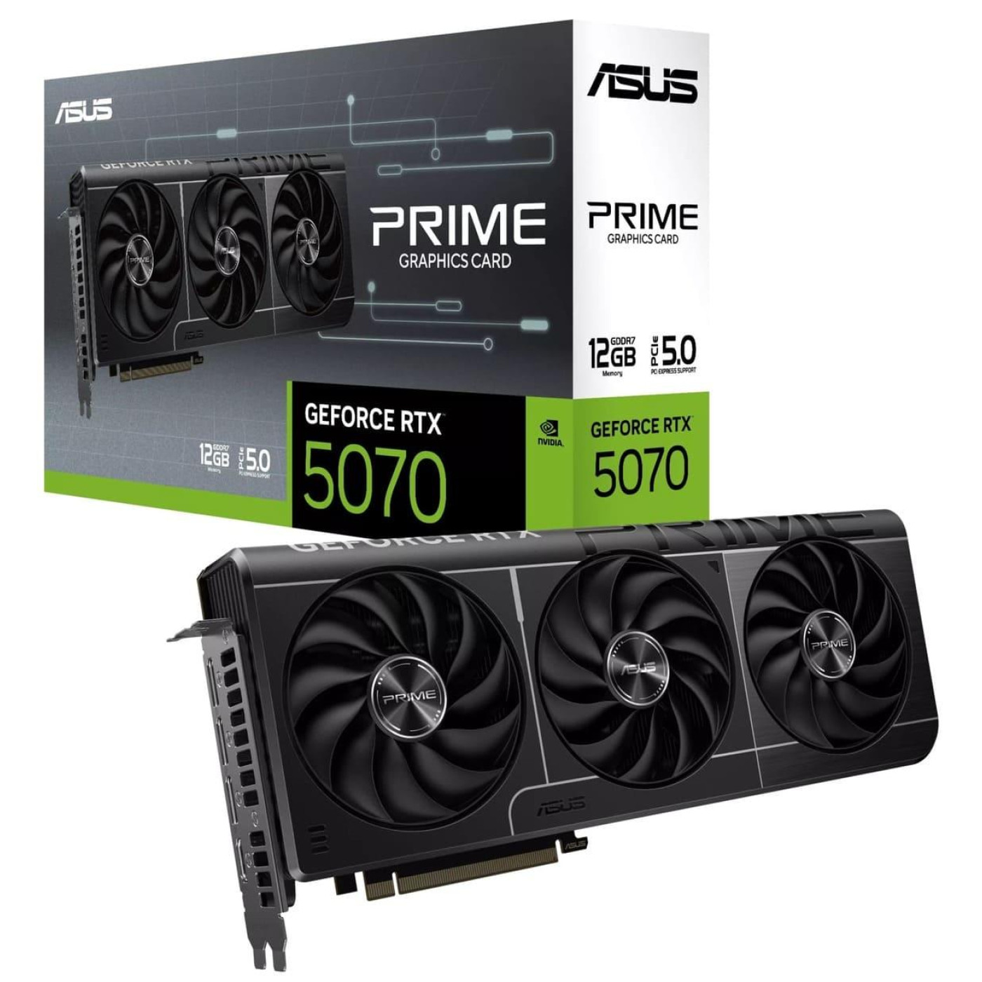 Видеокарта ASUS RTX 5070 12GB PRIME (PRIME-RTX5070-12G) (GDDR7, 192 bit, PCI-E v5.0 x16)
