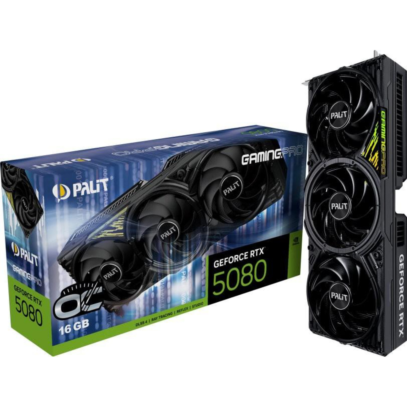 Видеокарта Palit RTX 5080 16Gb GamingPro OC V1 (NE75080S19T2-GB2031Y) (GDDR7, 256 bit, PCI-E v5.0 x16)
