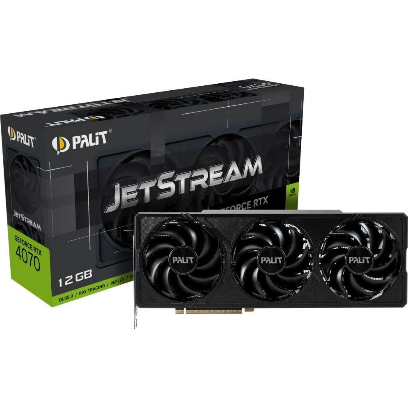 Видеокарта Palit RTX 4070 12GB JetStream (NED4070019K9-1047J) (GDDR6X, 192 bit, PCI-E v4.0 x16) Б/у