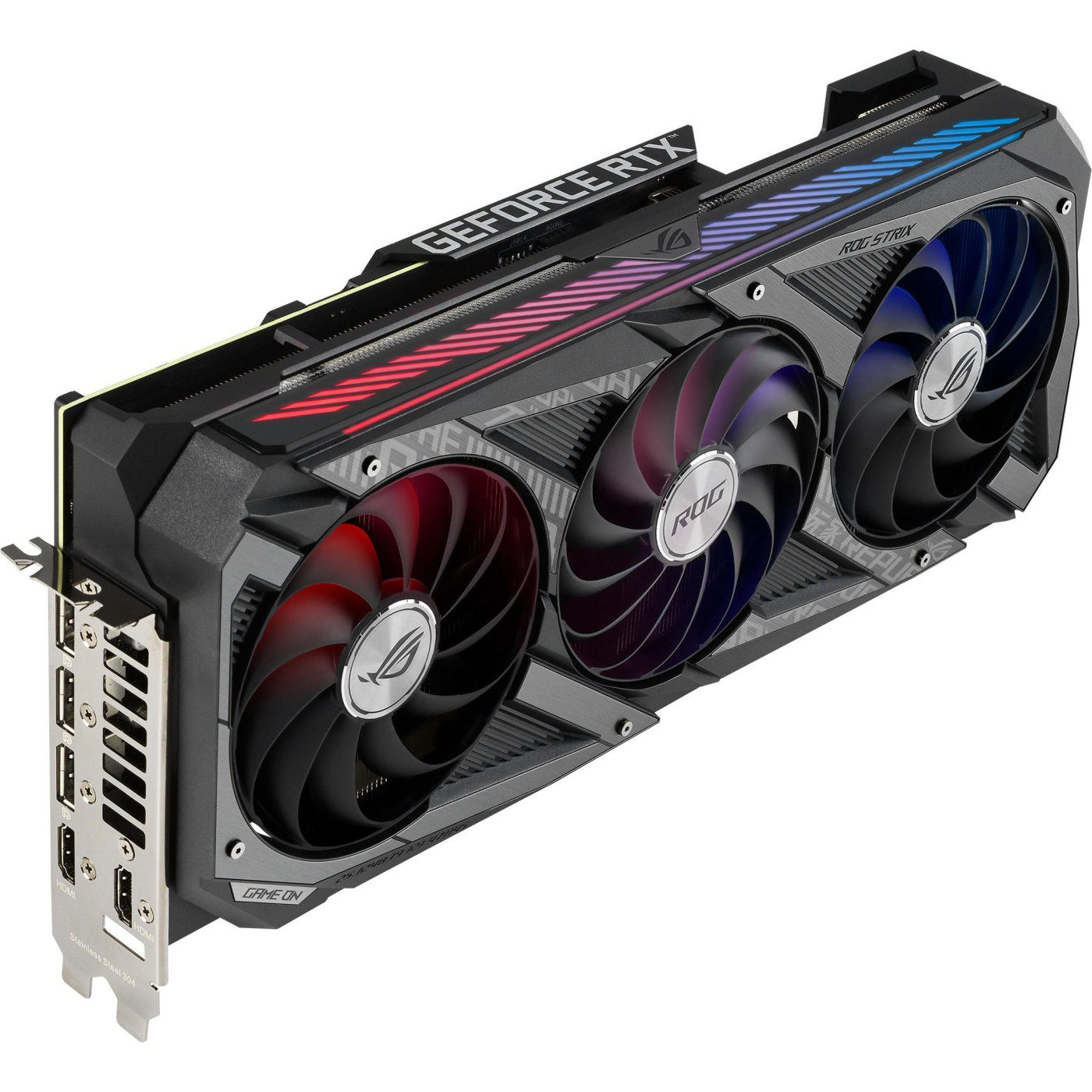 Видеокарта ASUS RTX 3080 10Gb ROG STRIX OC GAMING V2 LHR (ROG-STRIX-RTX3080-O10G-V2-GAMING) (GDDR6X, 320 bit, PCI-E v4.0 x16) Б/у