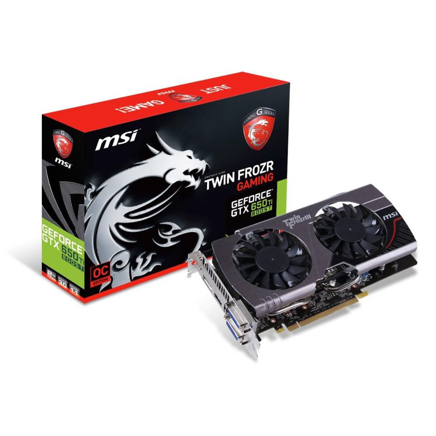 Відеокарта MSI GTX 650Ti 2Gb Boost (N650Ti TF 2GD5/OC BE) (GDDR5, 192 bit, PCI-E 3.0 x16) Б/в