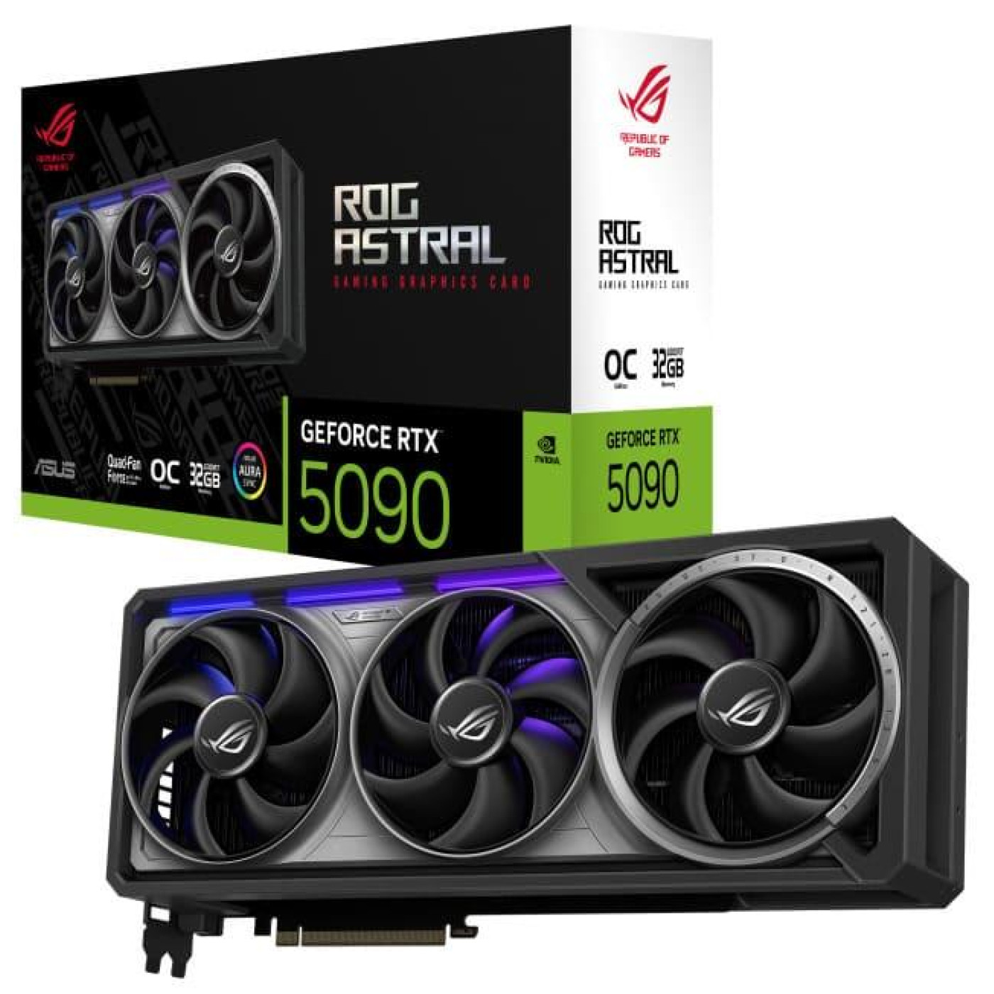 Видеокарта ASUS RTX 5090 32GB ROG Astral OC Edition (ROG-ASTRAL-RTX5090-O32G-GAMING) (GDDR7, 512 bit, PCI-E v5.0 x16)