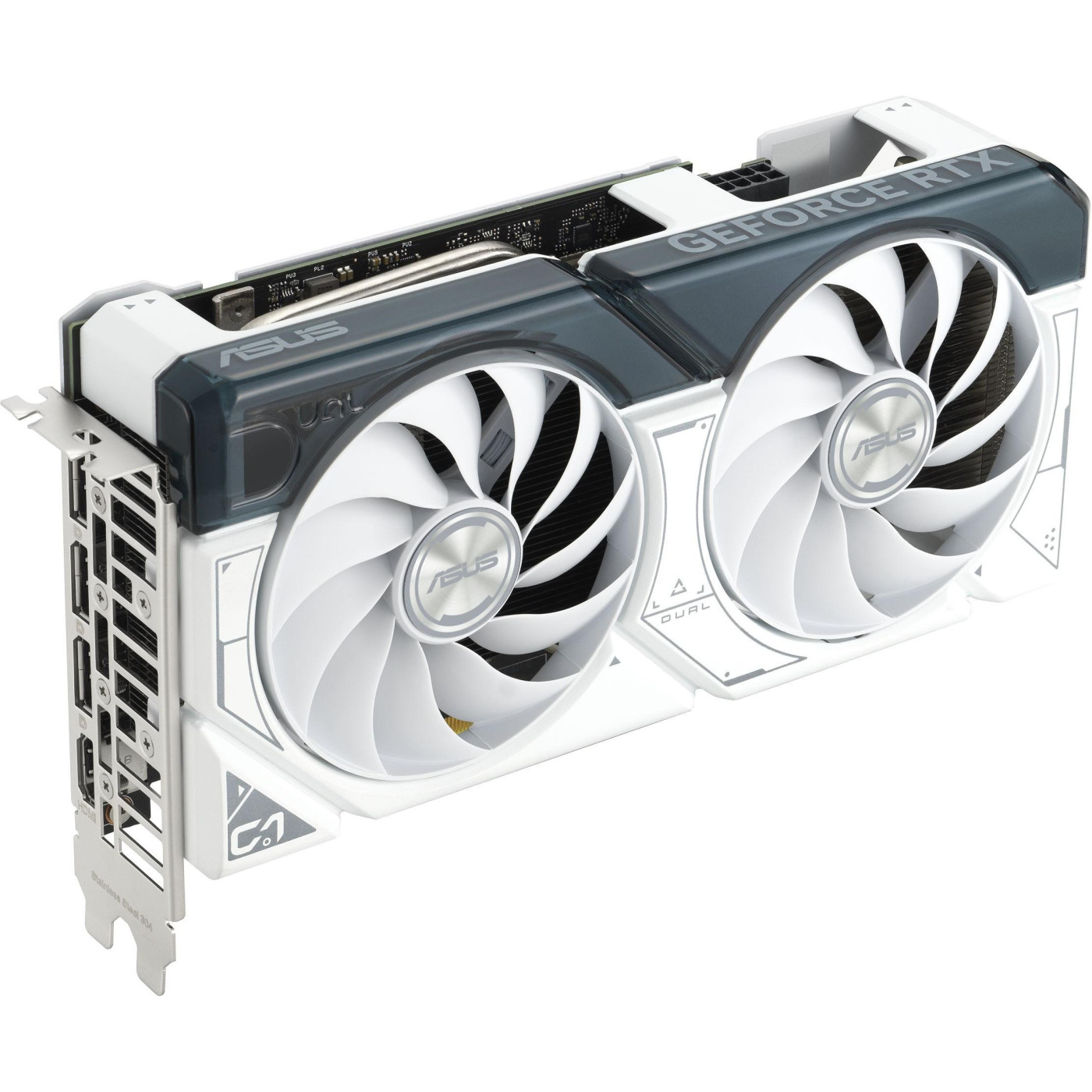 Видеокарта ASUS RTX 4060 TI 8GB DUAL OC WHITE (DUAL-RTX4060TI-O8G-WHITE) (GDDR6, 128 bit, PCI-E v4.0) Б/у
