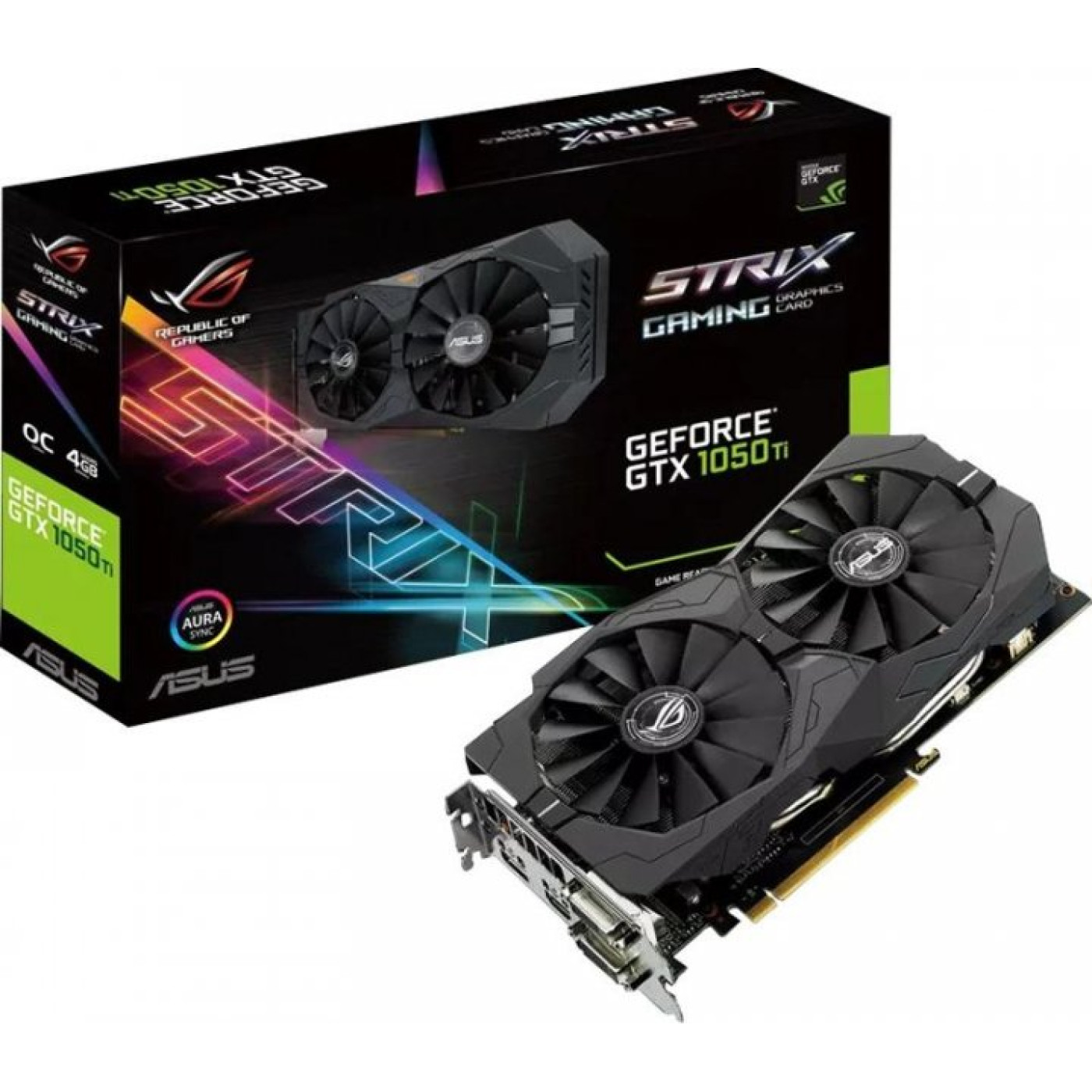 Видеокарта ASUS GTX 1050Ti 4Gb Rog Strix Gaming OC (STRIX-GTX1050TI-O4G-GAMING) (GDDR5, 128 bit, PCI-E 3.0 x16) Б/у