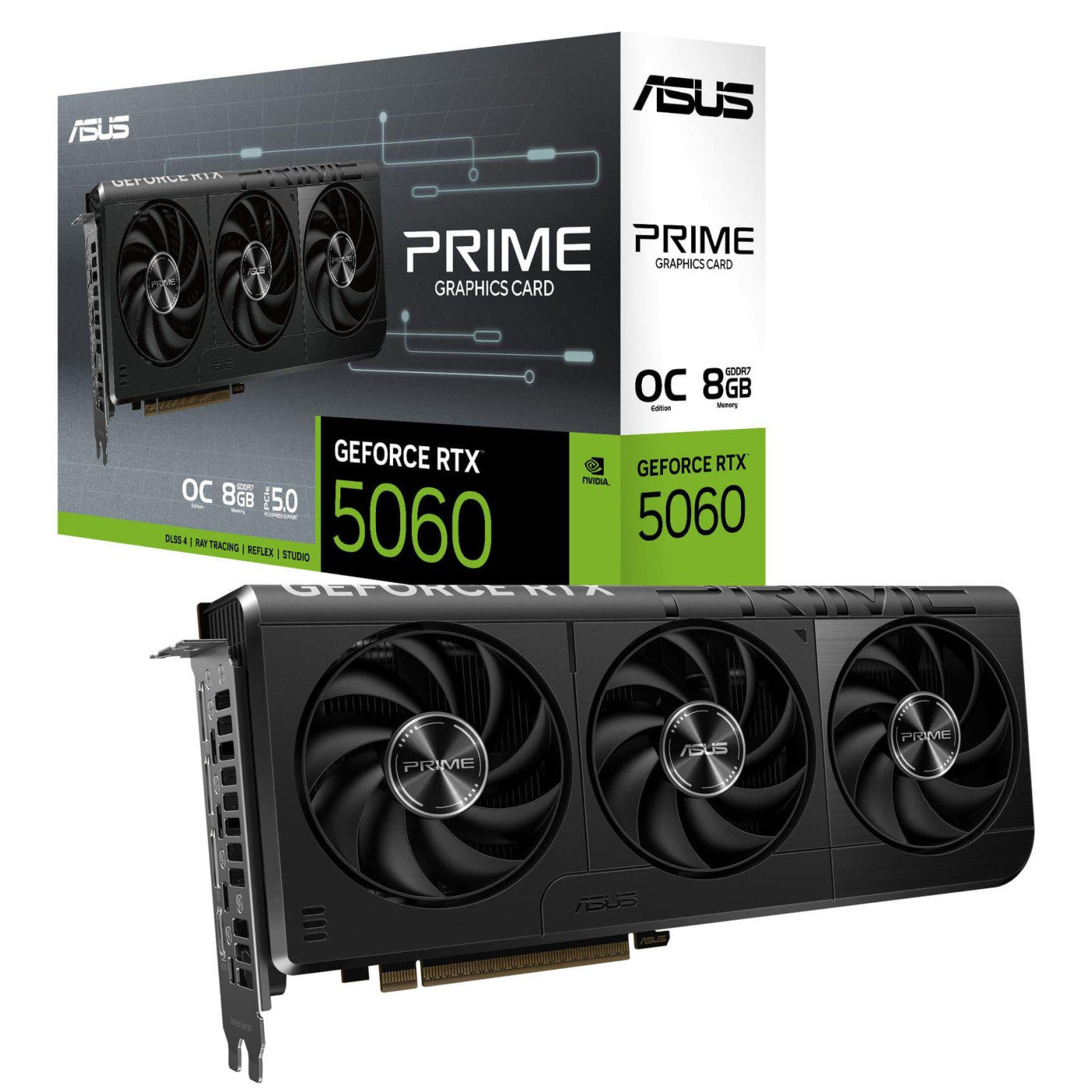 Відеокарта ASUS RTX 5060 8GB PRIME OC Edition (PRIME-RTX5060-O8G) (GDDR7, 128 bit, PCI-E v5.0 x16)