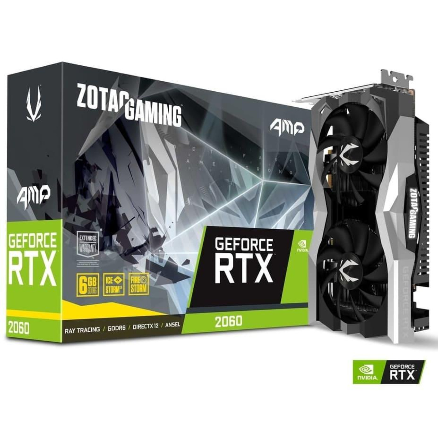 Відеокарта Zotac RTX 2060 6Gb AMP (ZT-T20600D-10M) (GDDR6, 192 bit, PCI-E 3.0 x16) Б/в