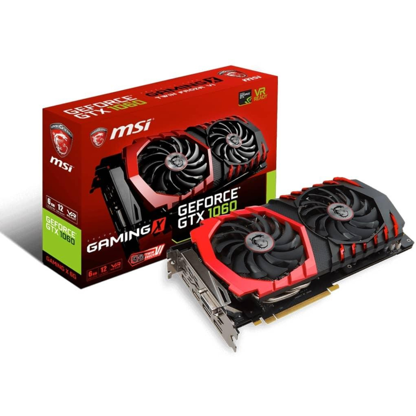Відеокарта MSI GTX 1060 6Gb Gaming X (GeForce GTX 1060 GAMING X 6G) (GDDR5, 192 bit, PCI-E 3.0 x16) Б/в