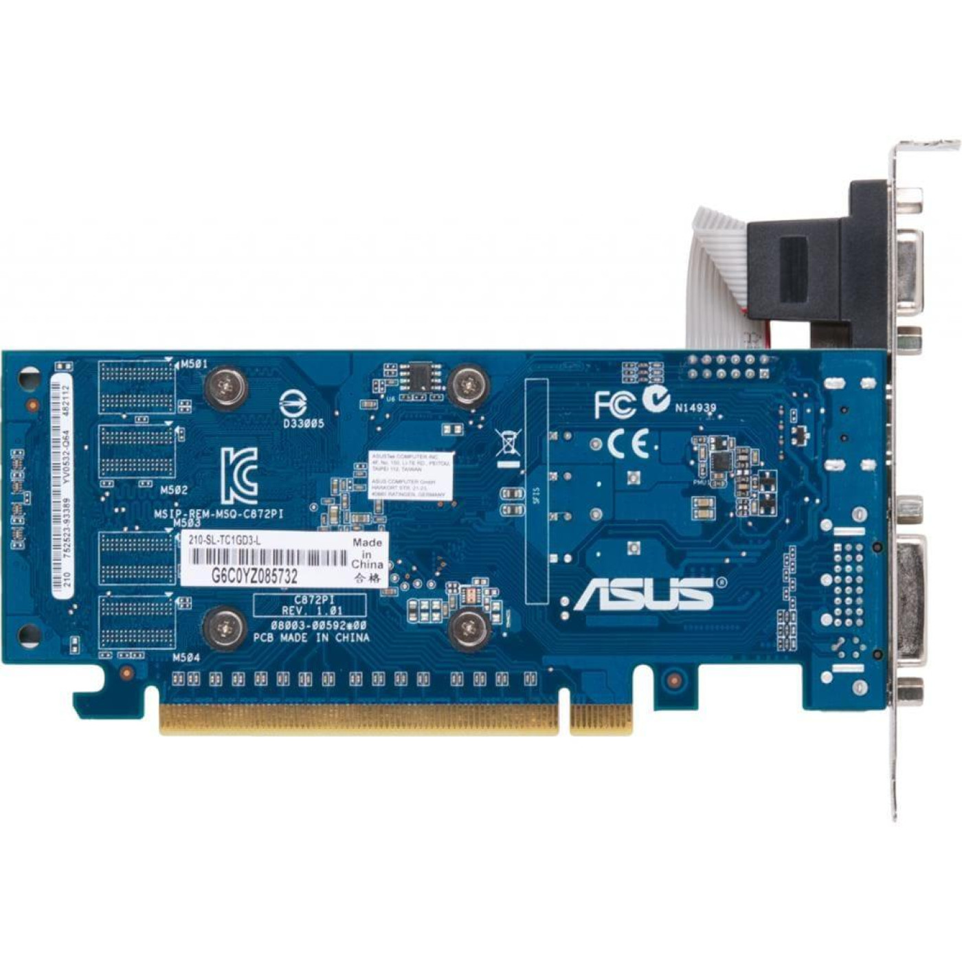 Видеокарта ASUS GT 210 1GB DDR3 Silent TurboCache (210-SL-TC1GD3-L) (GDDR3, 32 bit, PCI-E 3.0 x16) Б/у