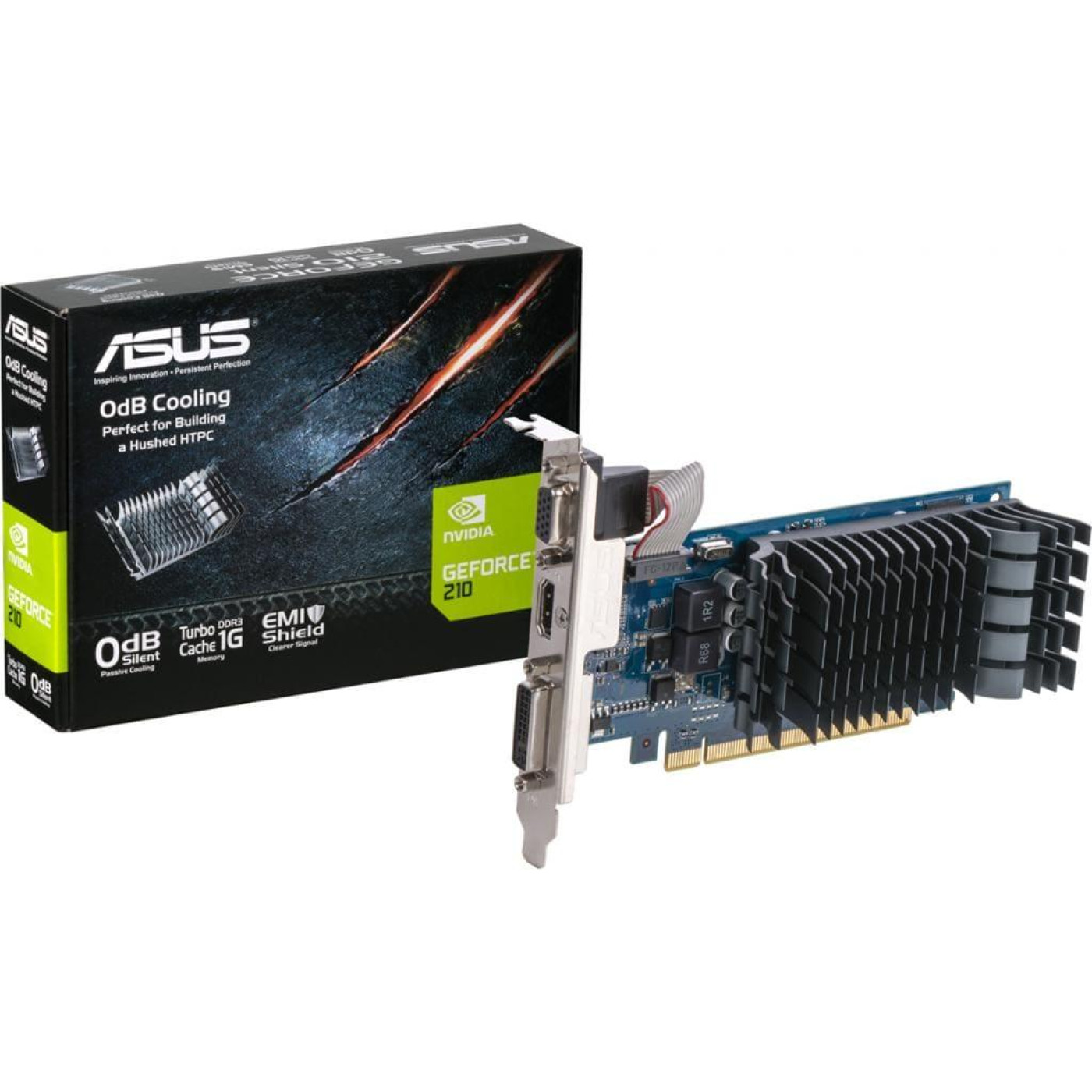 Видеокарта ASUS GT 210 1GB DDR3 Silent TurboCache (210-SL-TC1GD3-L) (GDDR3, 32 bit, PCI-E 3.0 x16) Б/у