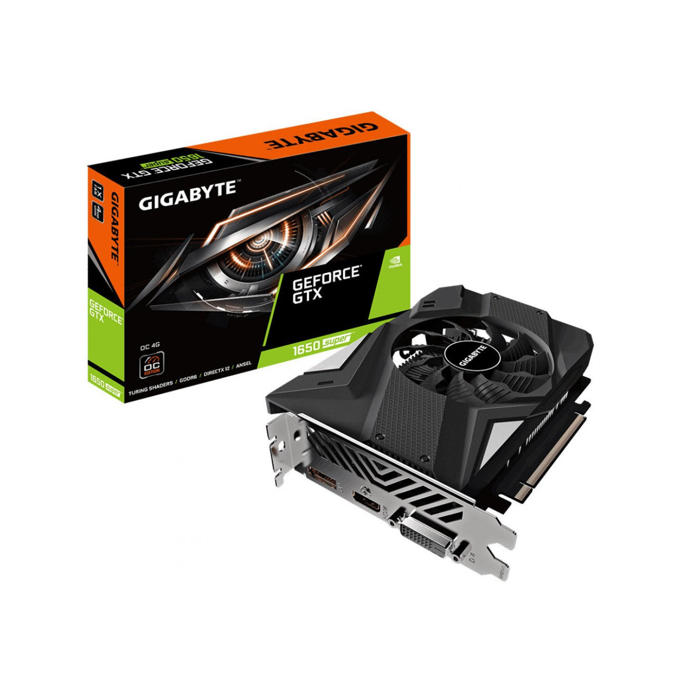 Видеокарта Gigabyte GTX 1650 Super 4Gb OC (GV-N165SOC-4GD) (GDDR6, 128 bit, PCI-E v3.0) Б/у