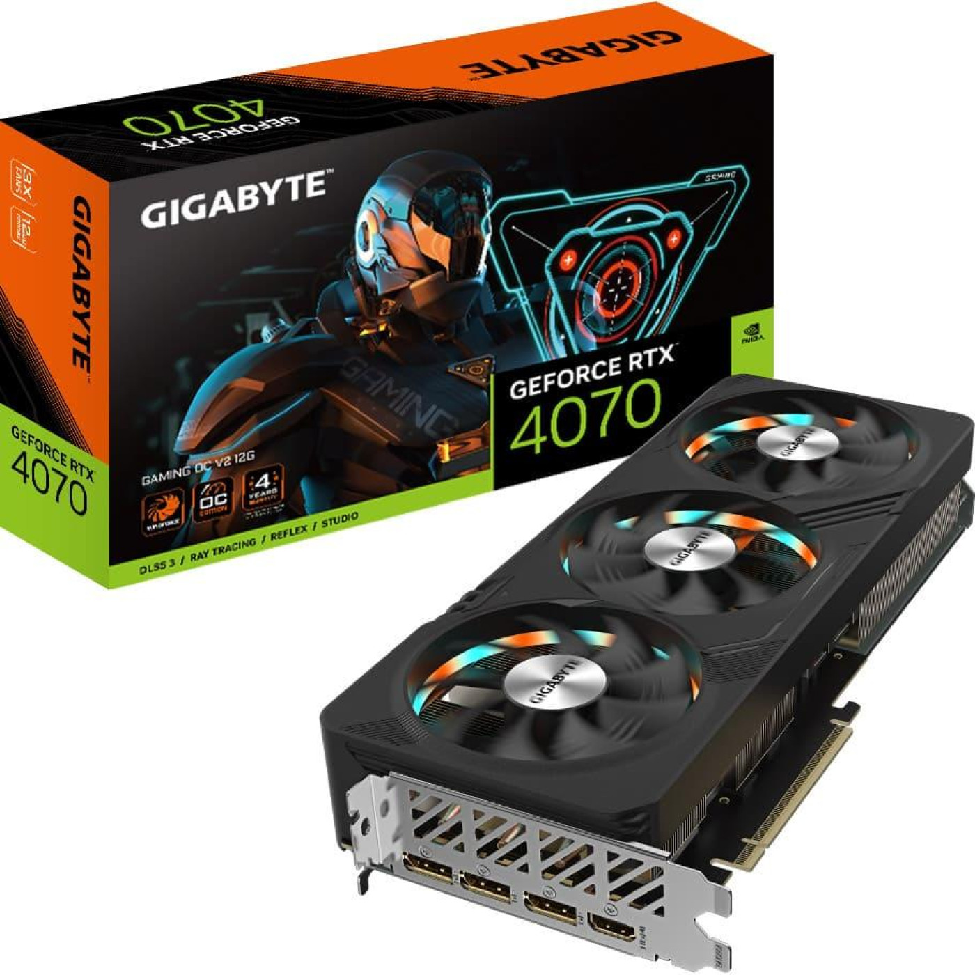 Видеокарта Gigabyte RTX 4070 12GB Gaming OC V2 (GV-N4070GAMING OCV2-12GD) (GDDR6X, 192 bit, PCI-E 4.0 x16)