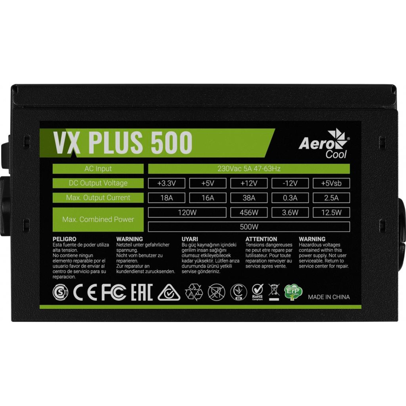 Блок питания Aerocool 500W (VX Plus 500)