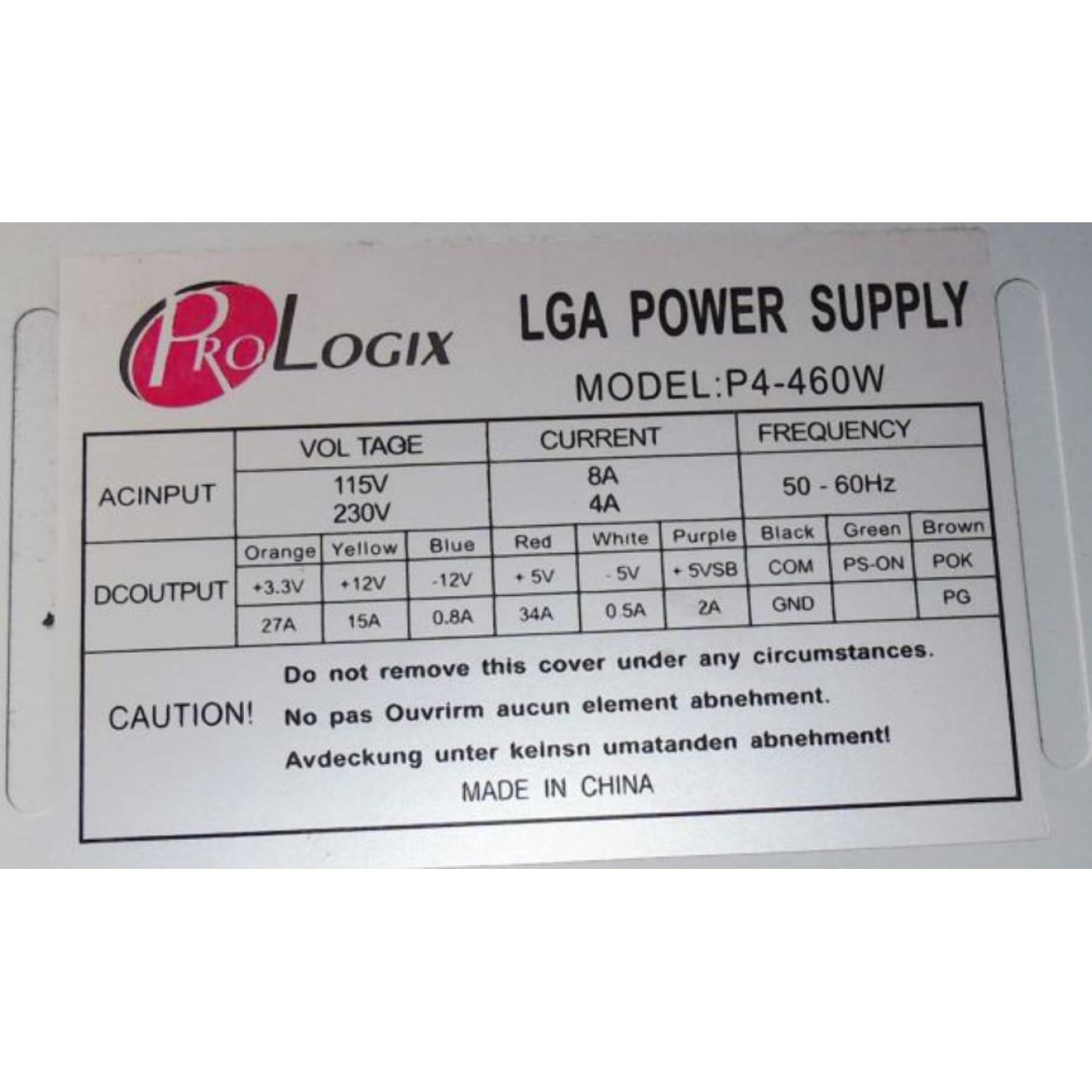 Блок живлення ProLogix P4-460W (P4-460W) Б/в