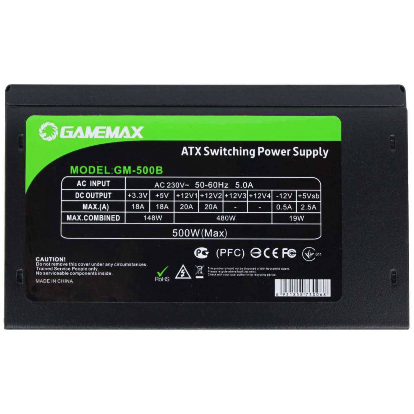 Блок живлення GameMax 500W (GM-500B)