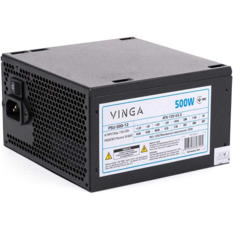 Блок живлення Vinga 500W (PSU-500-12) Black