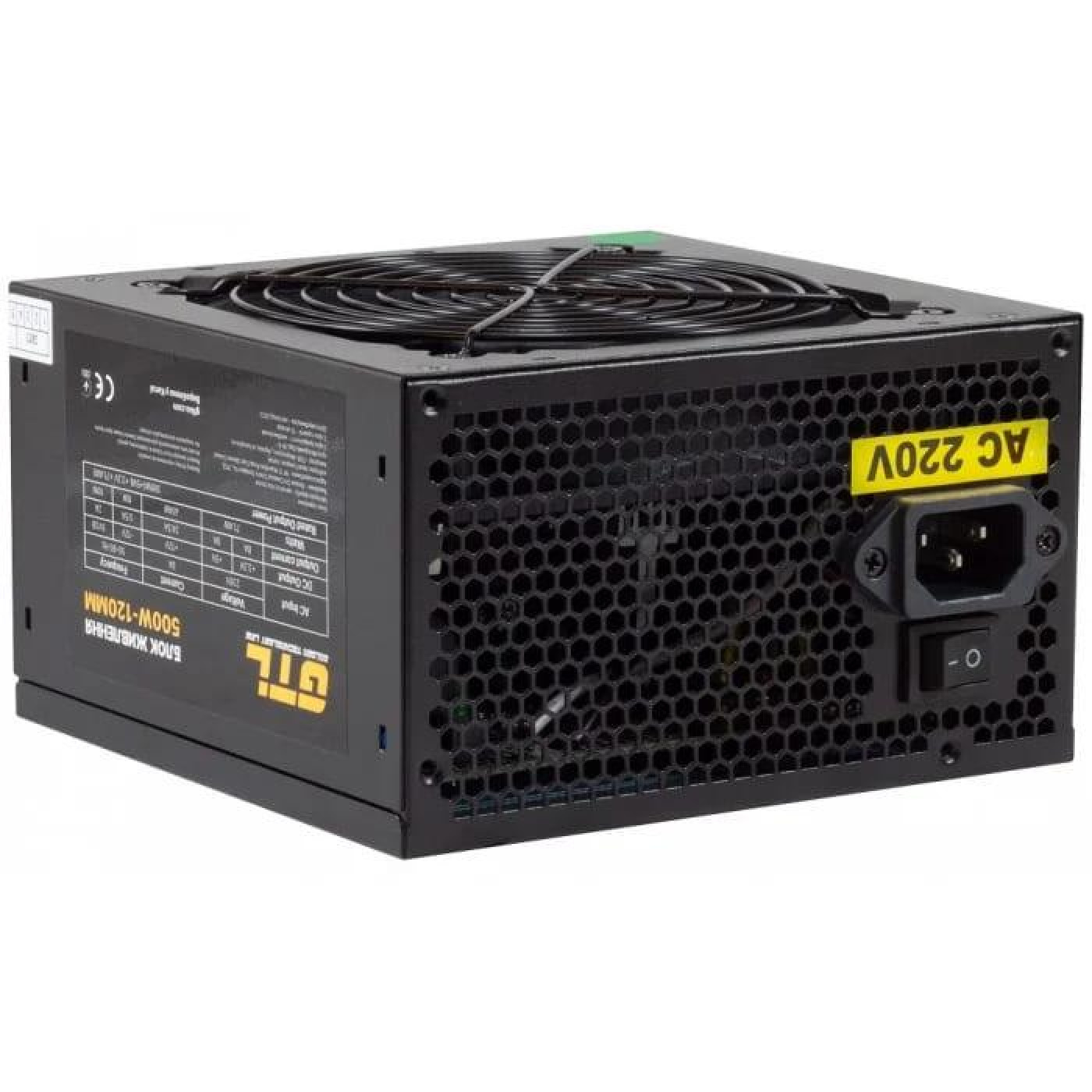 Блок питания GTL 500W Gaming Star Black 80 Plus (GTLGS500BK)