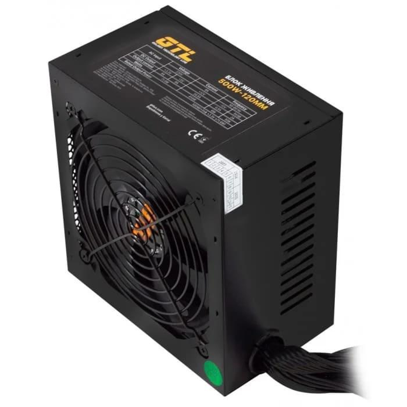 Блок питания GTL 500W Gaming Star Black 80 Plus (GTLGS500BK)
