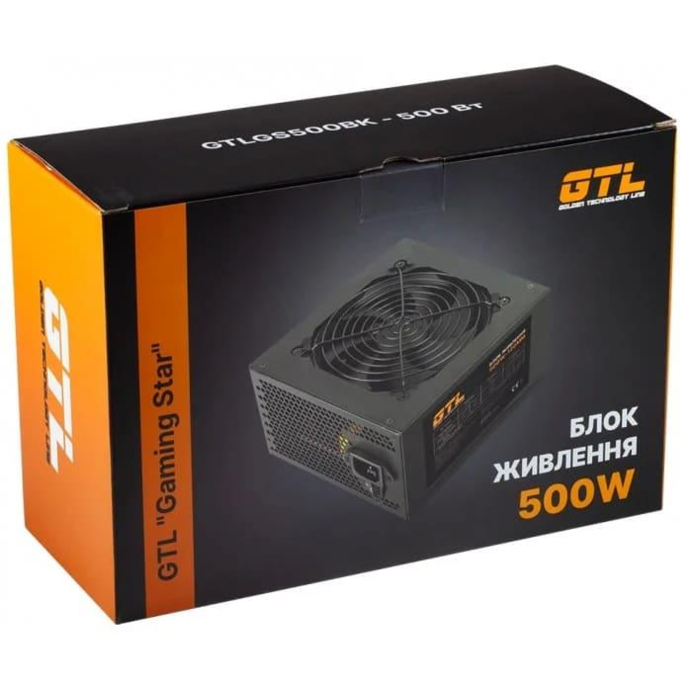 Блок питания GTL 500W Gaming Star Black 80 Plus (GTLGS500BK)