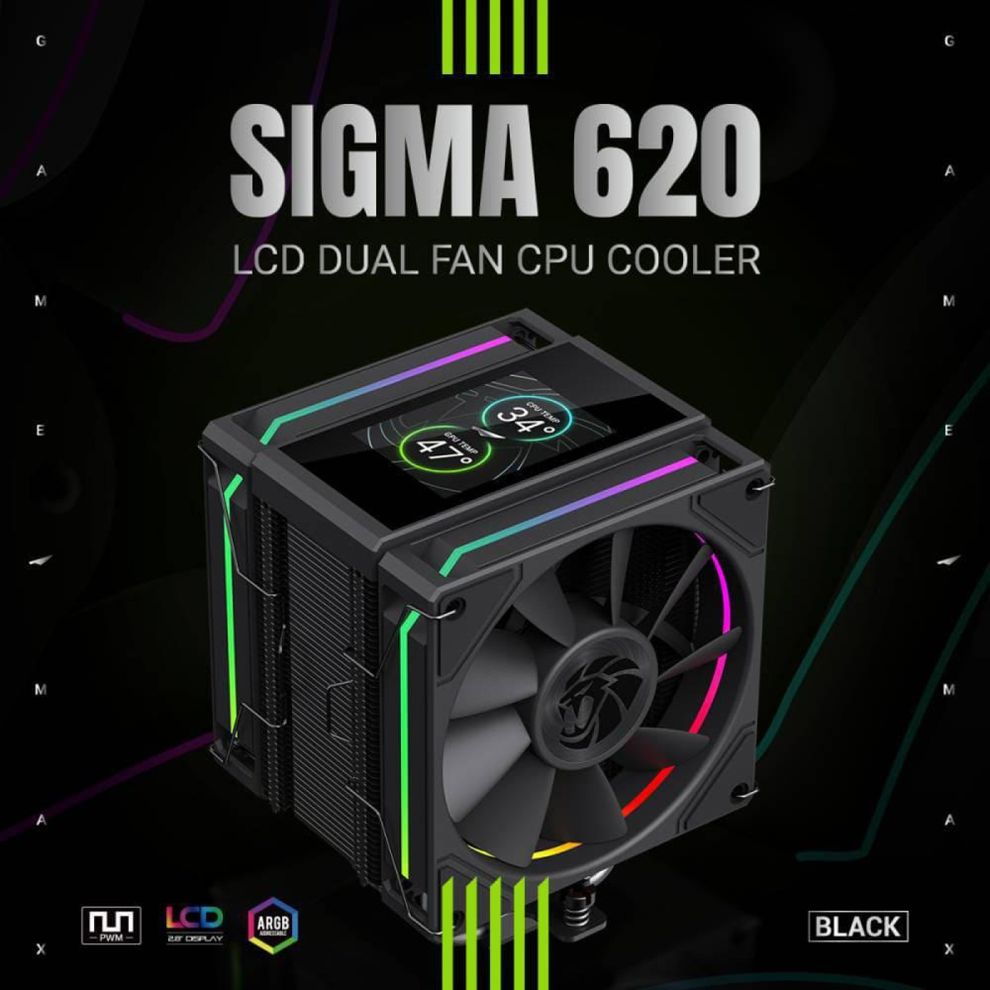 Кулер для процессора GameMax Sigma 620 Black (SIGMA 620 BK)