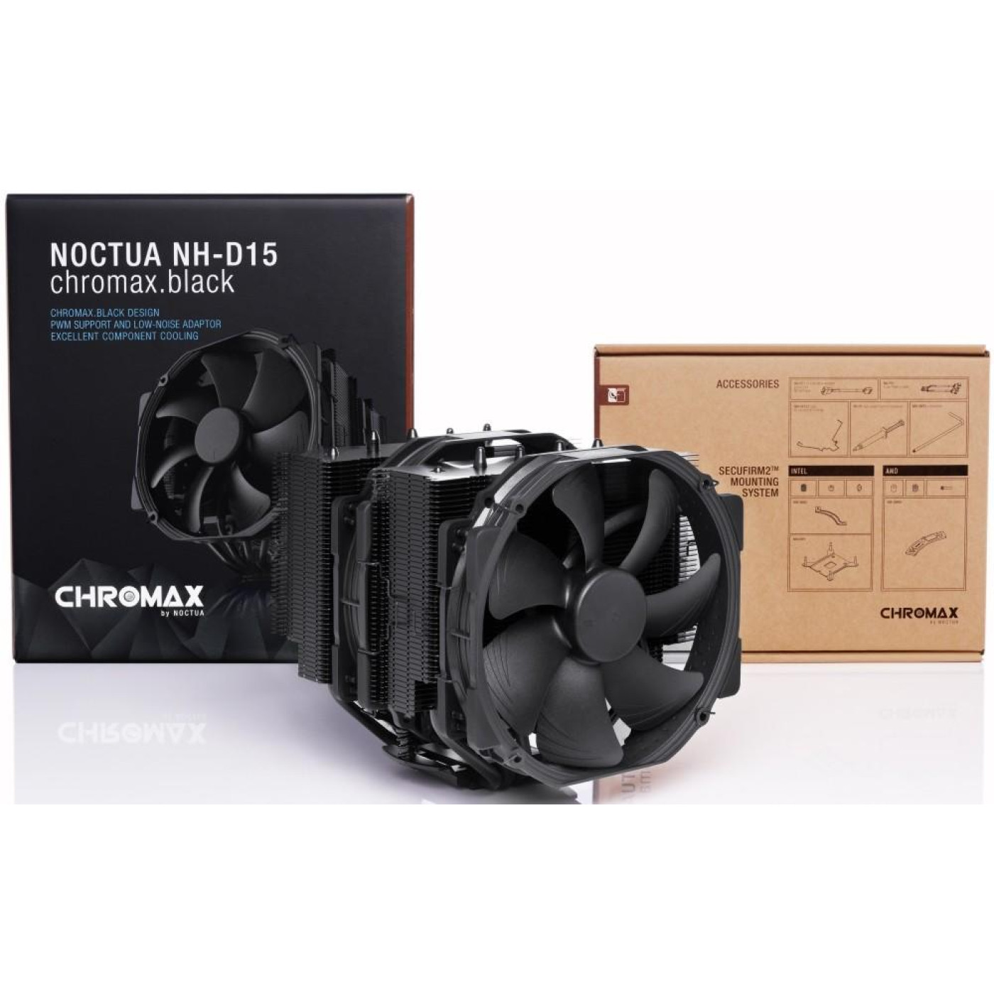 Кулер для процессора Noctua NH-D15 Chromax Black 1700 AM5 (NH-D15 CHROMAX.BLACK)
