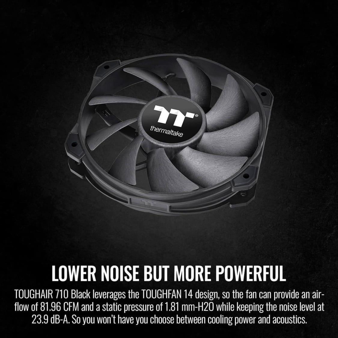 Кулер для процессора Thermaltake TOUGHAIR 710 Black (CL-P117-CA14BL-A) (7 CL-P117-CA14BL-A)