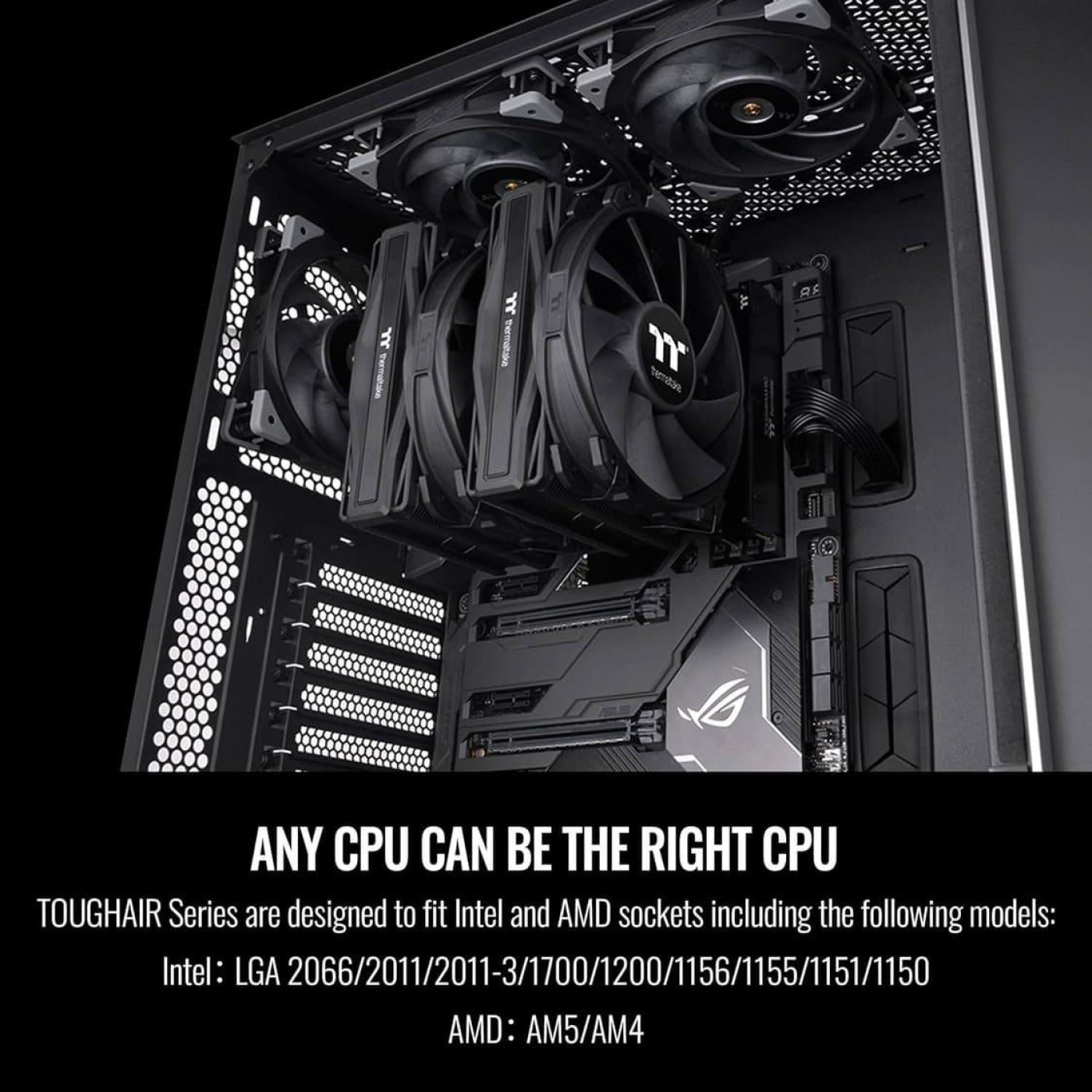 Кулер для процессора Thermaltake TOUGHAIR 710 Black (CL-P117-CA14BL-A) (7 CL-P117-CA14BL-A)