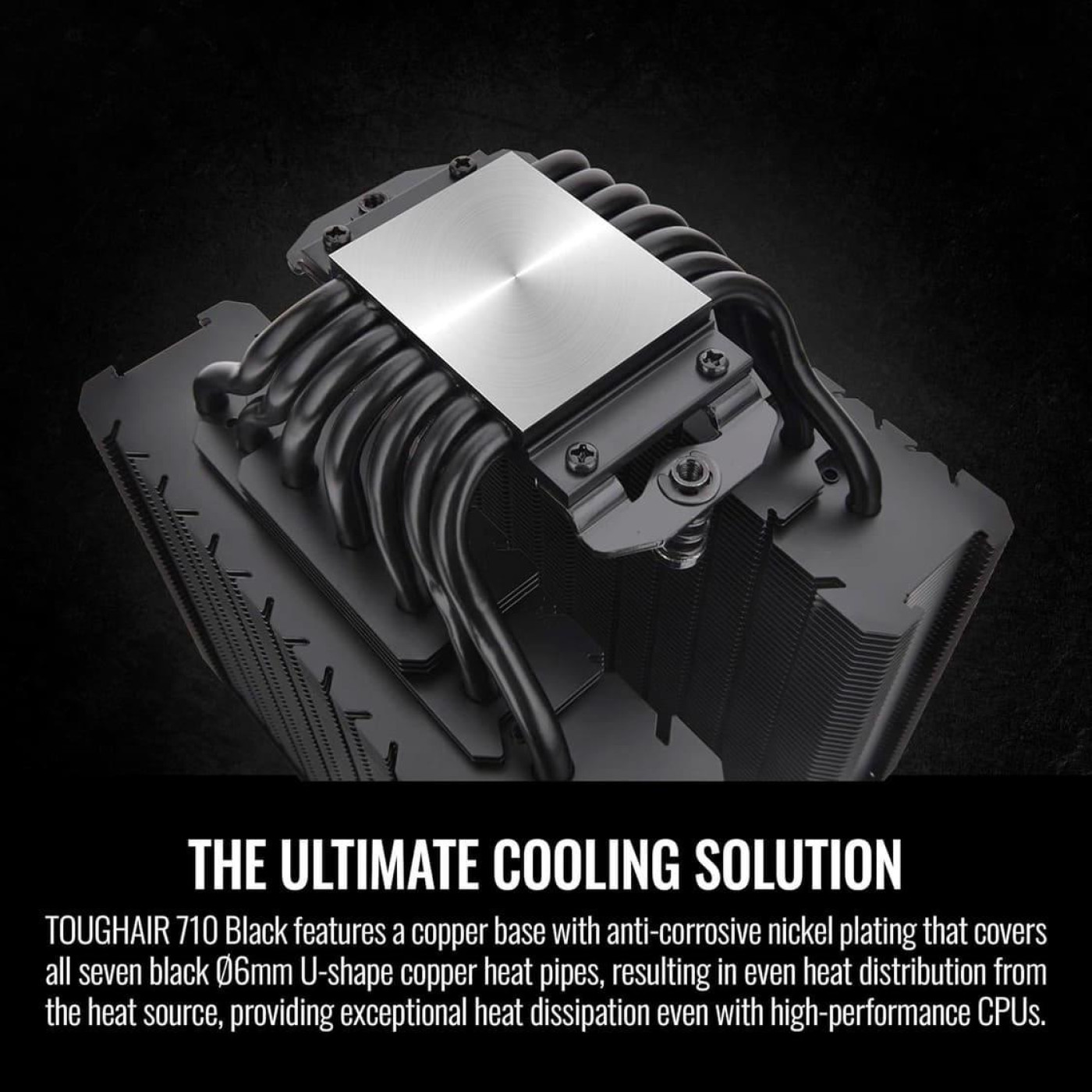 Кулер для процессора Thermaltake TOUGHAIR 710 Black (CL-P117-CA14BL-A) (7 CL-P117-CA14BL-A)