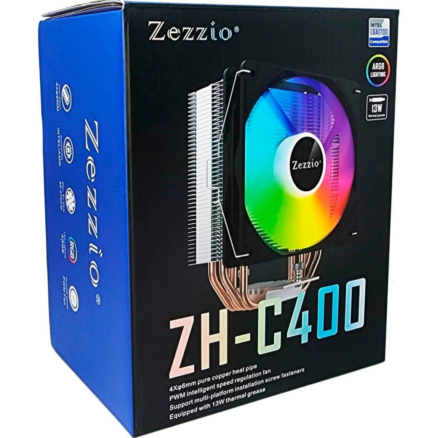 Кулер для процессора Zezzio ZH-C400 ARGB V2 (ZH-C400 ARGB V2)