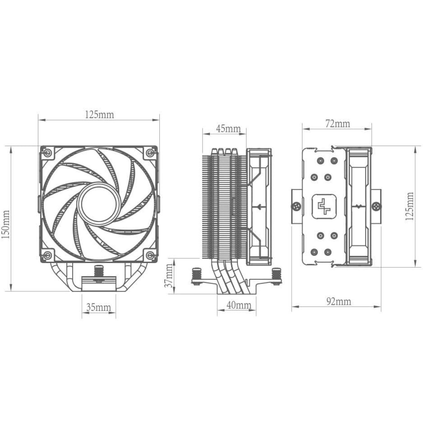 Кулер для процессора Deepcool AG400 (R-AG400-BKNNMN-G-1) (only amd) (R-AG400-BKNNMN-G-1_) Б/у