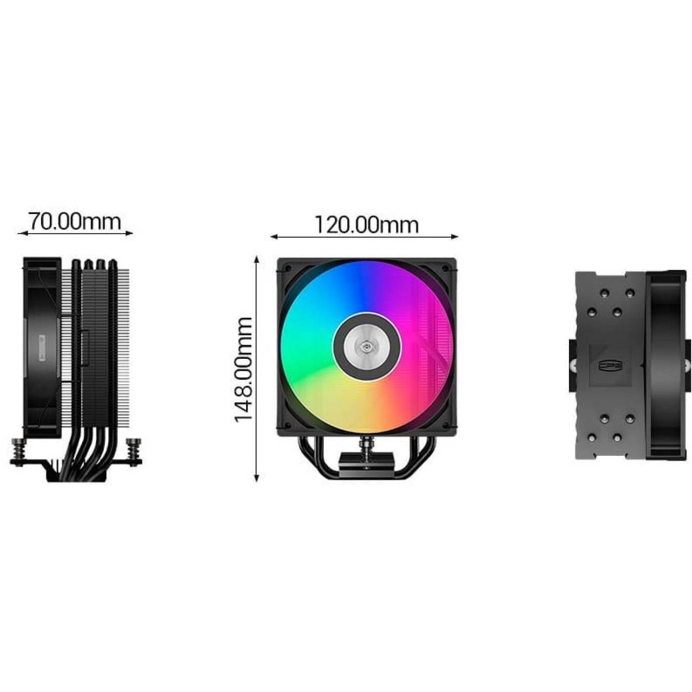 Кулер для процесора PcCooler PсCOOLER RT400 ARGB BK Black (RT400-BKAWXX-GL)