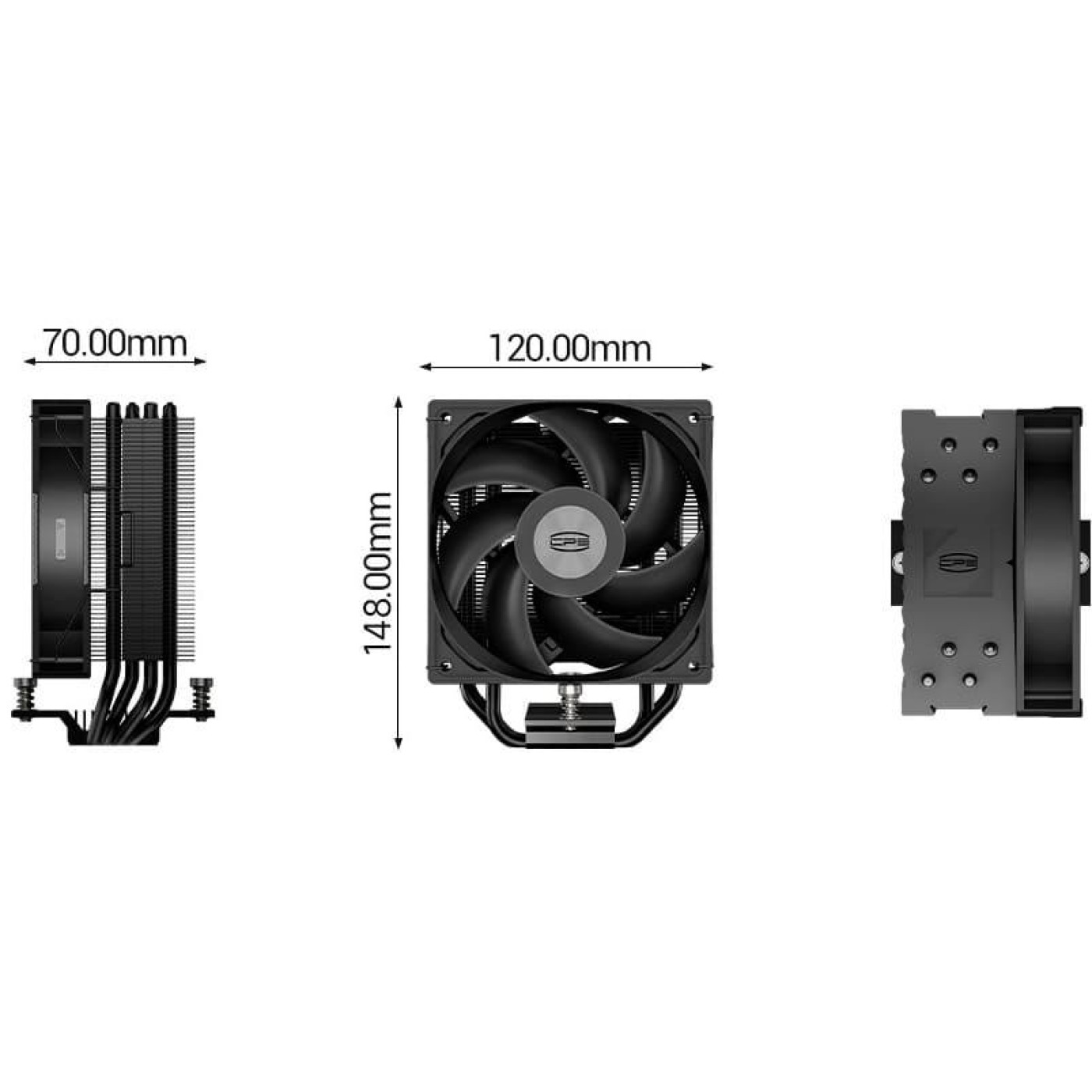 Кулер для процесора PcCooler PсCOOLER RT400 BK Black (RT400-BKNWXX-GL)