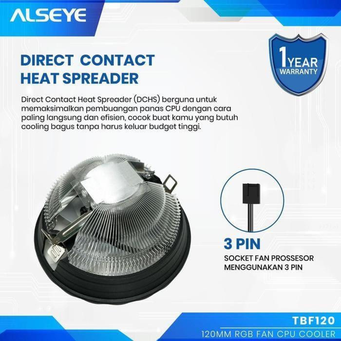 Кулер для процесора Alseye TBF-120 (AS.01.07.0221)
