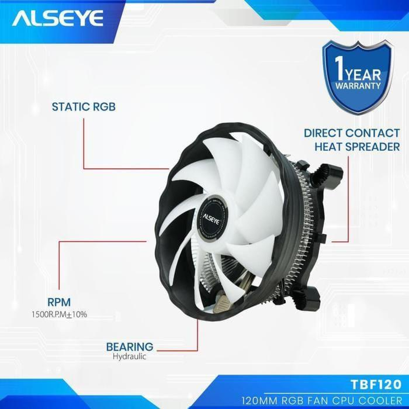 Кулер для процесора Alseye TBF-120 (AS.01.07.0221)
