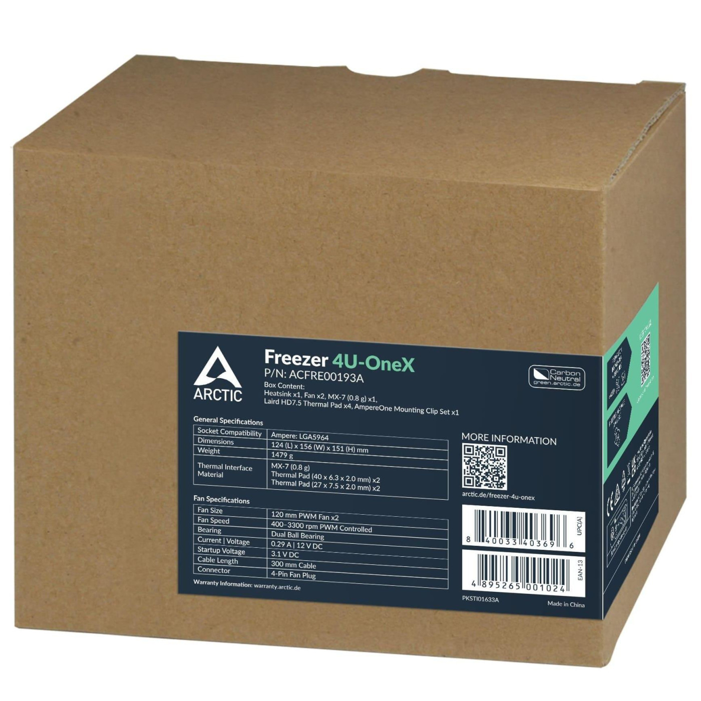 Кулер для процесора Arctic Freezer 4U-OneX (ACFRE00193A)