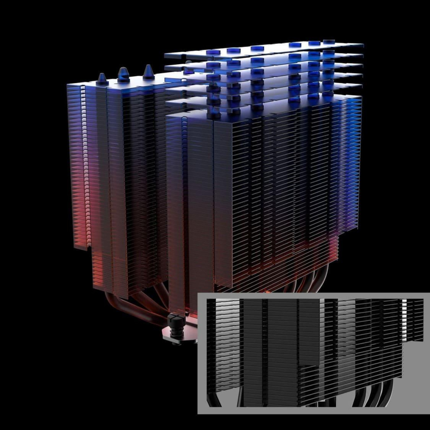 Кулер для процессора Zalman CNPS14X DUO, LGA1700, 1200, 115x, AM5, AM4, AM3, 4pin, PWM, TDP270W, чорний (CNPS14XDUOBLACK)