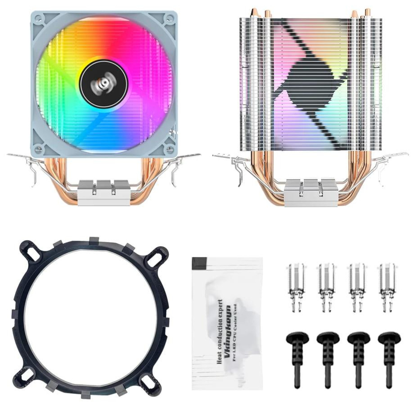 Кулер для процессора Aigo ICE400SE ( LGA1156/1155/1151/1150/775/1700/AM5/AM4/Am3+/AM3/AM2+/AM2 (ICE400SE)